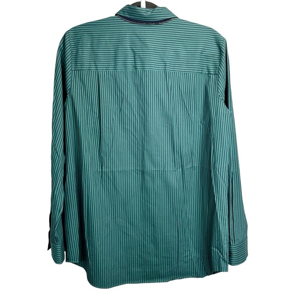 LAFAYETTE 148 NEW YORK Long-Sleeve Button-Front Cherrywood Striped Shirt - Picture 5 of 7